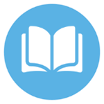 Open book blue icon